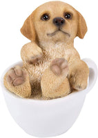 Pacific Giftware Golden Retriever Puppy Adorable Mini Teacup Pet Pals Puppy Collectible Figurine 3.25 Inches