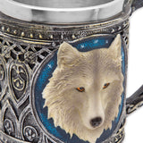 Pacific Giftware Lone Spirit Wolf Celtic Magic 11oz Resin Coffee Mug with Stainless Steel Insert