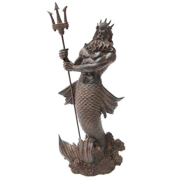 ABZ Brand Amazing Collection Greek God of the Sea: Poseidon Neptune with Trident Rising from the Sea Statue