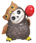 Furrybones Hootie Signature Skeleton in Brown Owl Costume with Red Lollipop