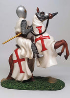 Pacific Giftware Crusader Knight Holding Spear Calvary On Horseback Defending Crusader Kingdoms Figurine