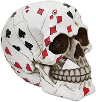 Poker Face Cards Skull Collectible Figurine