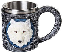 Pacific Giftware Lone Spirit Wolf Celtic Magic 11oz Resin Coffee Mug with Stainless Steel Insert