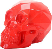 YTC Summit International Red Polygon Shaped Human Skull Figurine Skeleton...