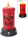 Pacific Giftware 10896 Spooky Devil LED Light Candle Figurine Made of Polyresin, 3" x 3" x 5.75"