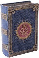 Pacific Trading Handpainted Resin Antique-Look Freemason Masonic Symbol Book-Shaped Box