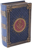 Pacific Trading Handpainted Resin Antique-Look Freemason Masonic Symbol Book-Shaped Box