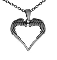 Masada Jewelry, Heart Wings Pendant Necklace