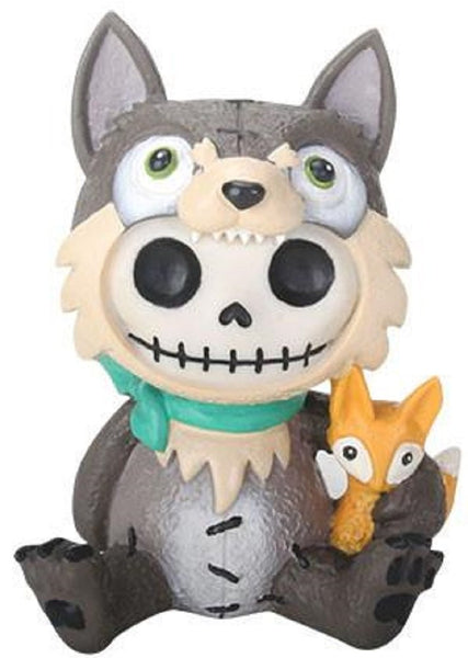 SUMMIT COLLECTION Furrybones Wolfgang Signature Skeleton in Wolf Costume with Fox Friend