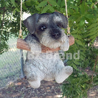 ABZ Brand Loving Cute Animal Pet Puppy Kitten Hanging Collectible Figurine Statue (Schnauzer)