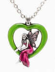 Mystica Collection Jewelry Necklace - Green Heart Fairy