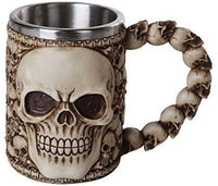 Pacific Giftware Ossuary Skull Mug Graveyard Skull Heap Gothic Tankard 13oz Beer Mug Drinking Vessel