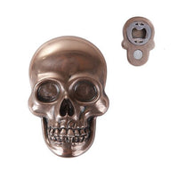 Bronze Resin Skull Fridge Magnet Bottle Opener Collectible Figurine