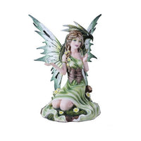 Summer Princess Flower Fairy and Dragon Mystical Statue Figurine Meadow
