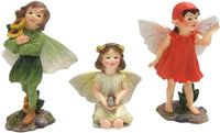 Pacific Giftware Mini Fairy Garden Fairies Set of 3 Decorative Mini Garden of Enchantment Figurine 3 Inch Starter Kit