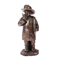 Child Dressed Like Fireman Collectible Statue Made of Polyresin