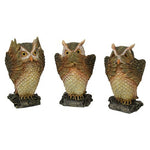 See, Hear, Speak No Evil Brown Owl Shelf Sitter Computer Top Sitters