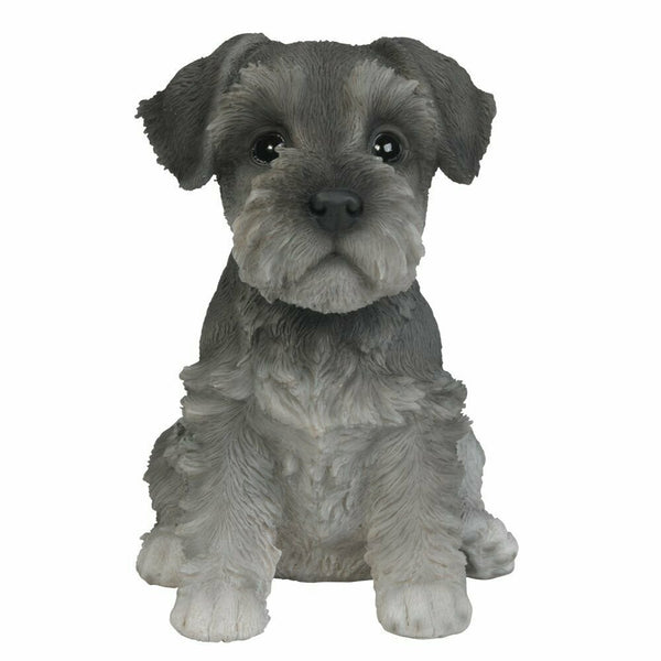 Adorable Seated Mini Schnauzer Puppy Collectible Figurine Amazing Dog Likeness