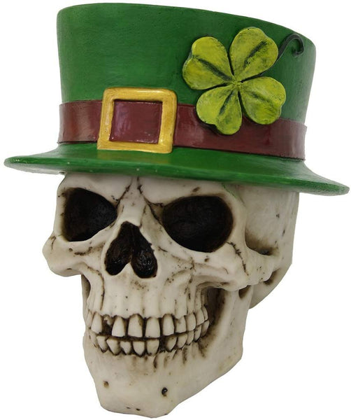 Pacific Giftware Leprechaun Skull Luck of the Irish Stash Box St. Patrick's Day Collectible Novelty Decor 5.75 Inches