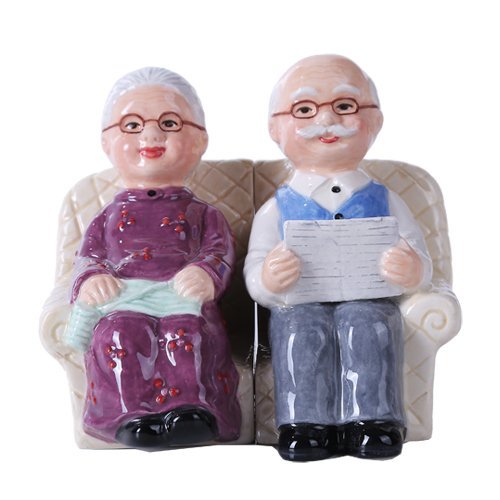 Pacific Giftware 4.75 inches Grandparent Couple Magnetic Salt and Pepper Shaker Kitchen Set
