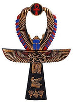 Pacific Giftware PT Egyptian Ankh Symbol Wings Scarab Eye of Horus Resin Collectible Figurine