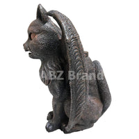 ABZ Brand Vampire Winged Red Eye Standing Cat Gargoyle Candle Holder Statue Figurine Gothic Myth Fantasy Sculpture Decor