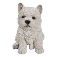 Pacific Giftware PT Realistic Look White West Highlands Westie Puppy Dog Home Decorative Resin Figurine