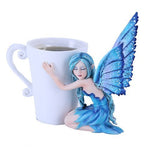 Amy Brown Blue Comfort Tea Cup Fairy Statue 2016 Collection