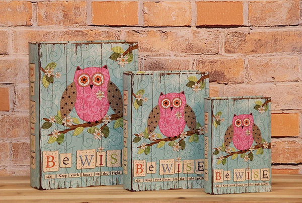 Be Wise And Keep Your Heart On The Right Path Decorative Book Boxes Diversion Safe Set of 3