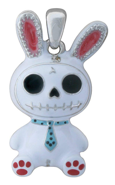 SUMMIT COLLECTION Furrybones White Bunny Bun Bun Skeleton Boy Pendant Jewelry