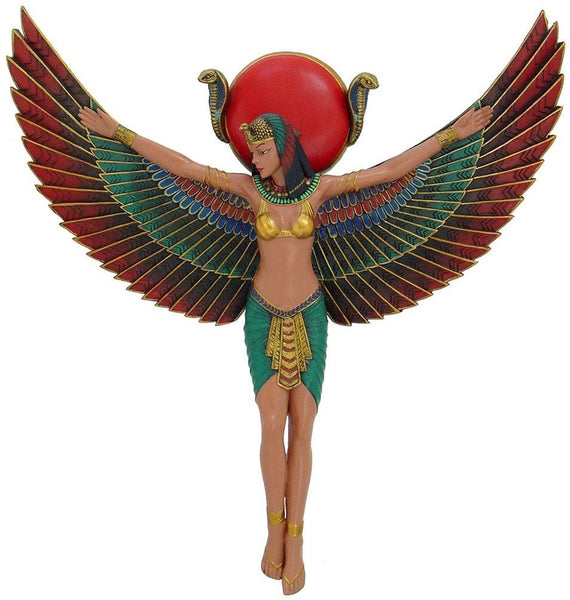 Pacific Giftware Ancient Egyptian Goddess Isis With Open Wings Decorative Wall Plaque 13.5" Tall Figurine