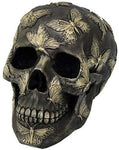 Pacific Giftware Skull Engraved with Butterflies Gothic Collectible Desktop Figurine Gift 6 Inch