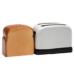 Toaster and ToastMagnetic Ceremic Salt and Pepper Shakers