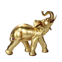 Pacific Giftware Feng Shui Golden Lucky Elephant Figurine for Protection Fortune Wisdom and Fertility Auspicious Decor 14H