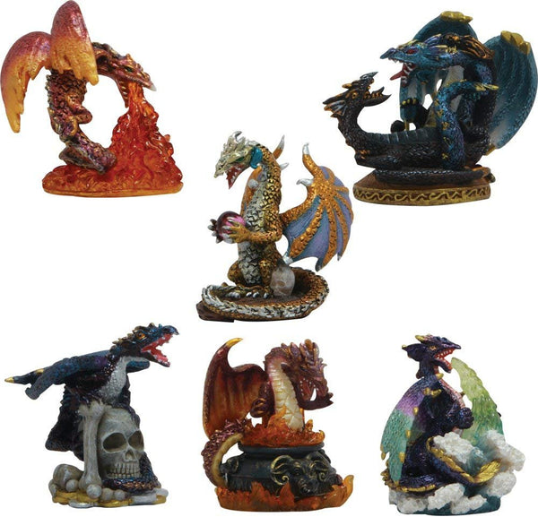Color Dragon Set Figurines