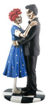 50'S Skeleton Couple Dancing In Love Firgurine