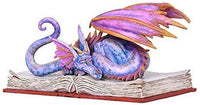 Pacific Giftware Amy Brown Book Purple Dragon Book Wyrm Dragon Statue Home Decor