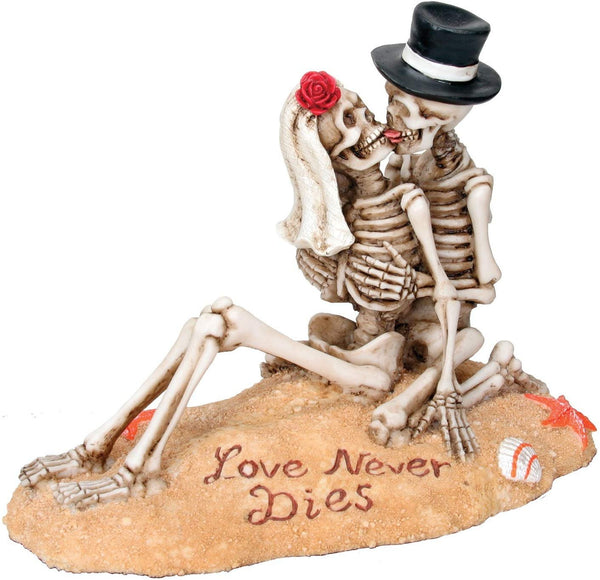 SUMMIT COLLECTION Beach Lovers - Love Never Dies Collectible Skeleton Themed Figurine