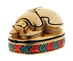 YTC Scarab Jeweled Box - Collectible Egyptian Decoration Jewelry Container