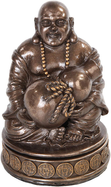 4.5 Inch Lucky Chinese Buddha Incense Burner Statue Figurine