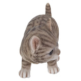 Pacific Giftware Realistic and Cute Grey Tabby Kitten Collectible Figurine Amazing Detail Glass Eyes Hand Painted Resin Life Size 8 inch Figurine Perfect for Cat Lover Collectible
