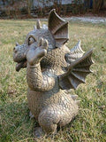 Garden Dragon Taunting Dragon Garden Display Decorative Accent Sculpture Stone F