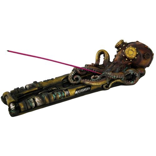 Pacific Giftware Steampunk Octopus Collectible Incense Burner Holder 10.25 Inch L