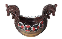 Pacific Giftware Ancient Nordic Viking Longship Votive Candle Holder Viking Decor 6.75 Inches