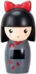 YTC Kokeshi Tsubomi Little Japanese Girl in Black Kimono Figurine
