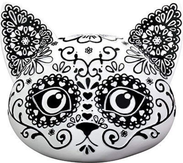 SUMMIT COLLECTION Day of The Dead Kitty Cat Sugar Head Figurine