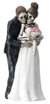 YTC 6.25 Inch Skeleton Couple with Wedding Bouquet - Posing Figurine
