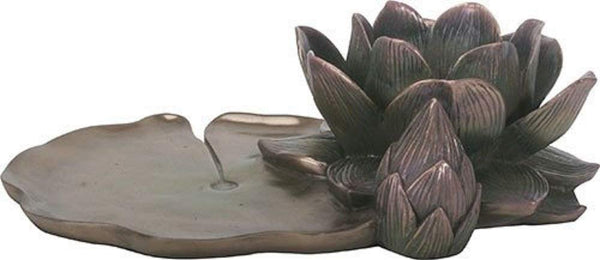 YTC Summit International Lotus Flower on Lily Pad Candle Holder Dish Home Decoration Décor Meditation New