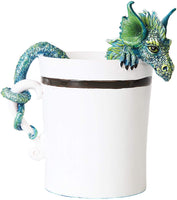 PTC 4 Inch Good Morning Dragon in White Coffee Cup Statue Figurine