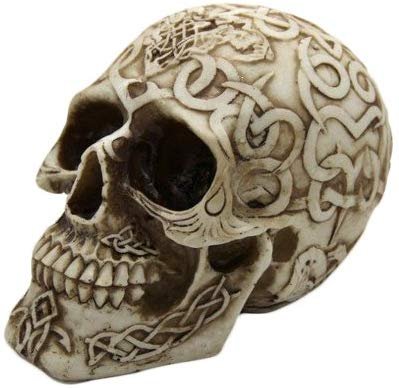 Celtic Tattoo Skull Collectible Figurine